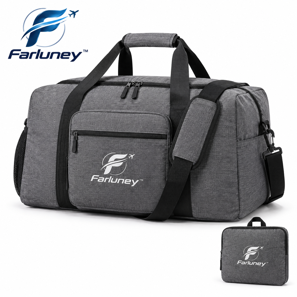 Farluney™ FoldAway Travel Bag – Lightweight Expandable Folding Duffel Bag for Trips, Storage, Gym & Everyday Carry