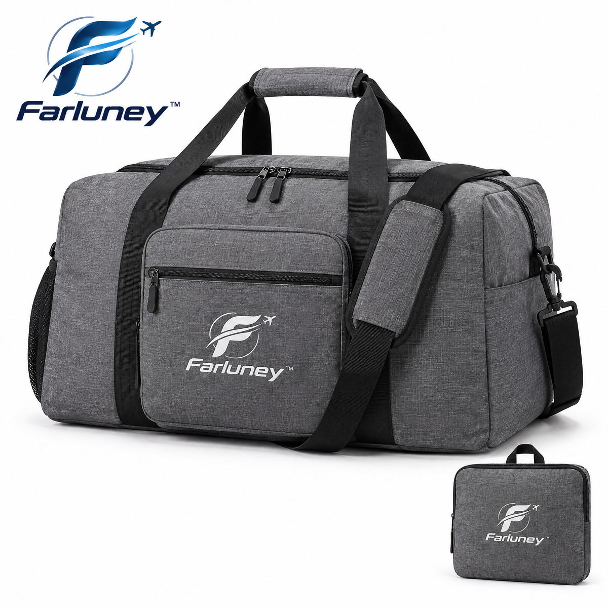 Farluney™ FoldAway Travel Bag – Lightweight Expandable Folding Duffel Bag for Trips, Storage, Gym & Everyday Carry