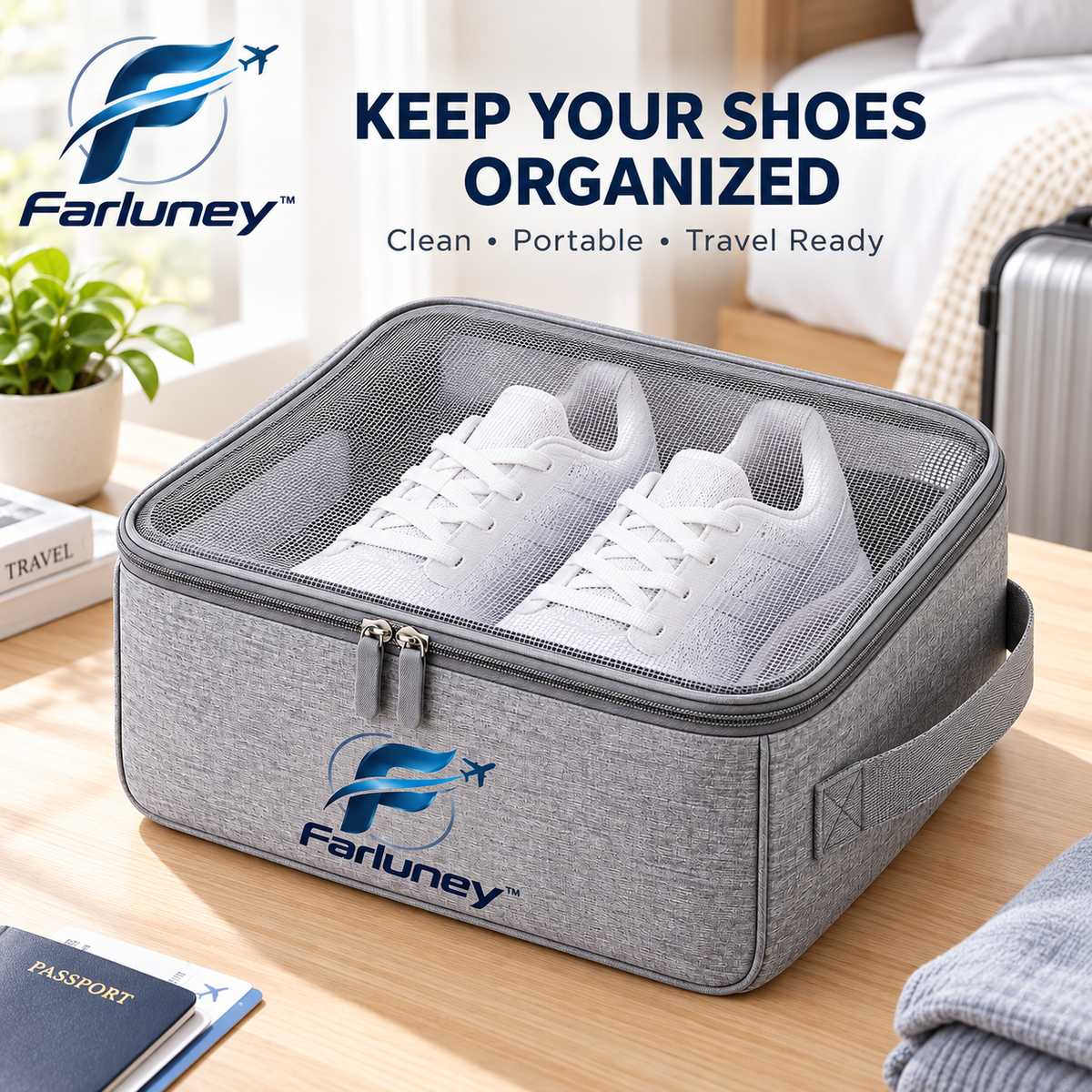 Farluney™ ShoeGuard Travel Bags – Breathable Shoe Storage Bags for Travel, Closet Organization & Everyday Protection