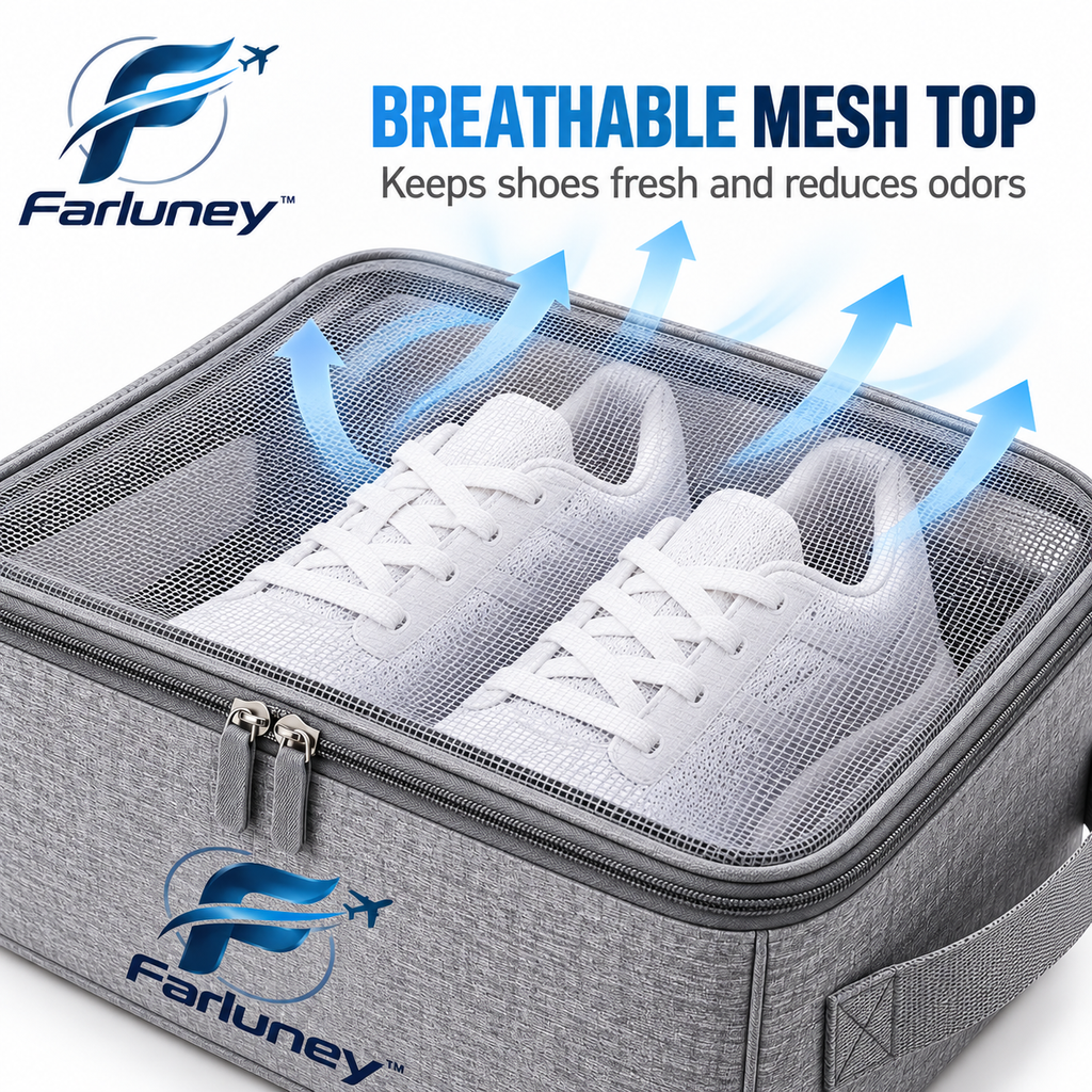 Farluney™ ShoeGuard Travel Bags – Breathable Shoe Storage Bags for Travel, Closet Organization & Everyday Protection