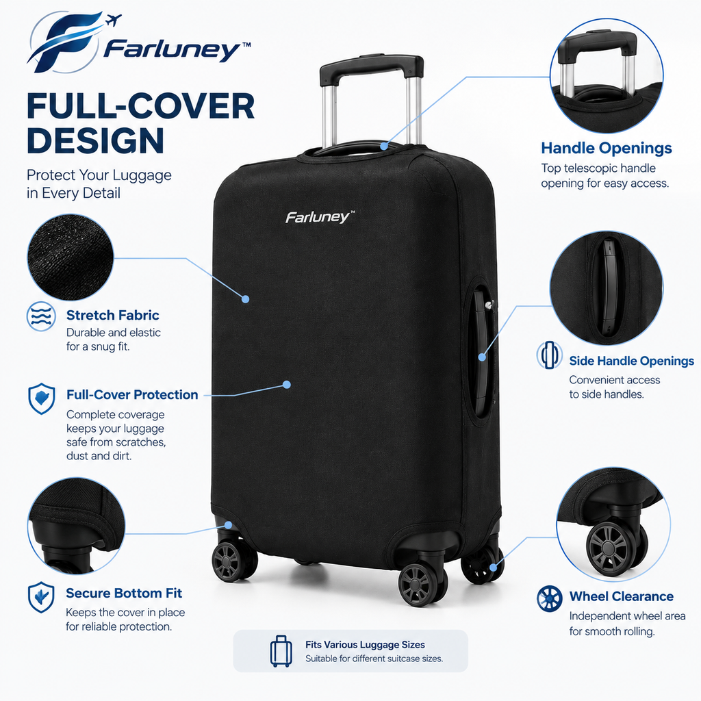 Farluney™ TravelEase Foot Hammock – Portable Under Desk Foot Rest for Flights, Office, Home & Long-Distance Travel