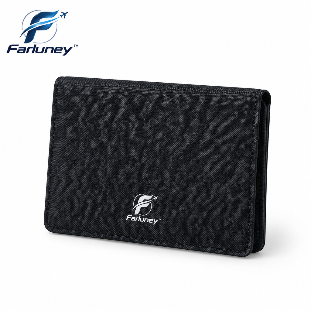 Farluney™ TravelGuard Passport Holder – Slim Passport Organizer Wallet for Travel Documents, Cards & Everyday Essentials