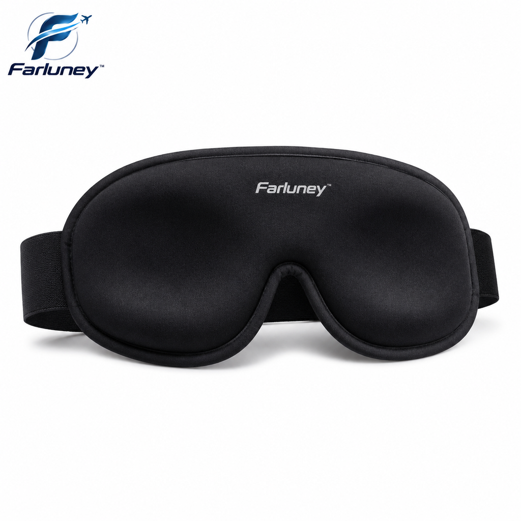 Farluney™ DreamShield Sleep Mask – Premium Light Blocking Eye Mask for Travel, Sleep, Meditation & Everyday Rest